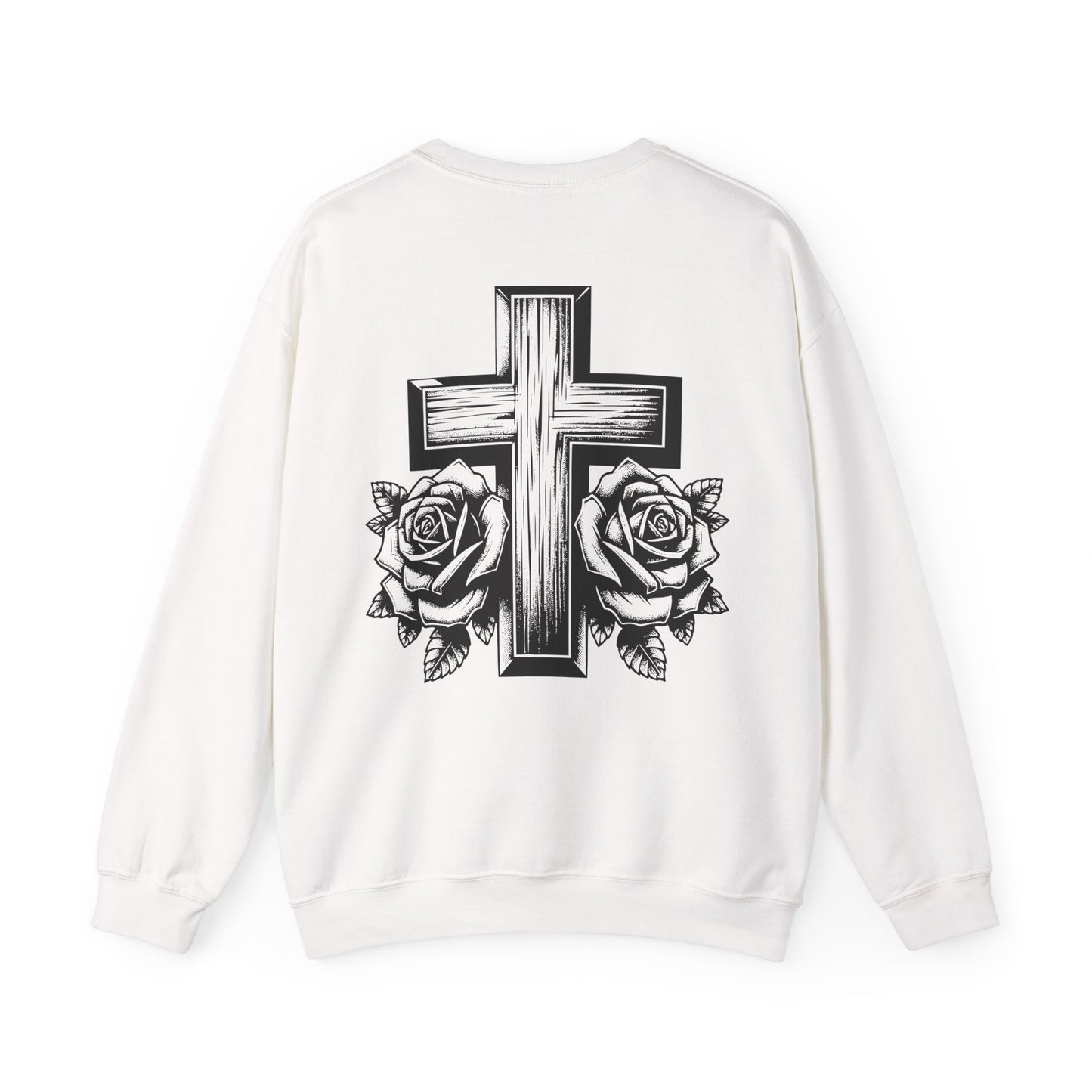 Anno Domini (Crewneck Sweatshirt) - Cross and Roses