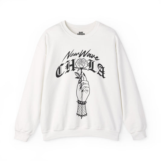 New Wave Chola (Crewneck Sweatshirt) - Roses and Fishnets
