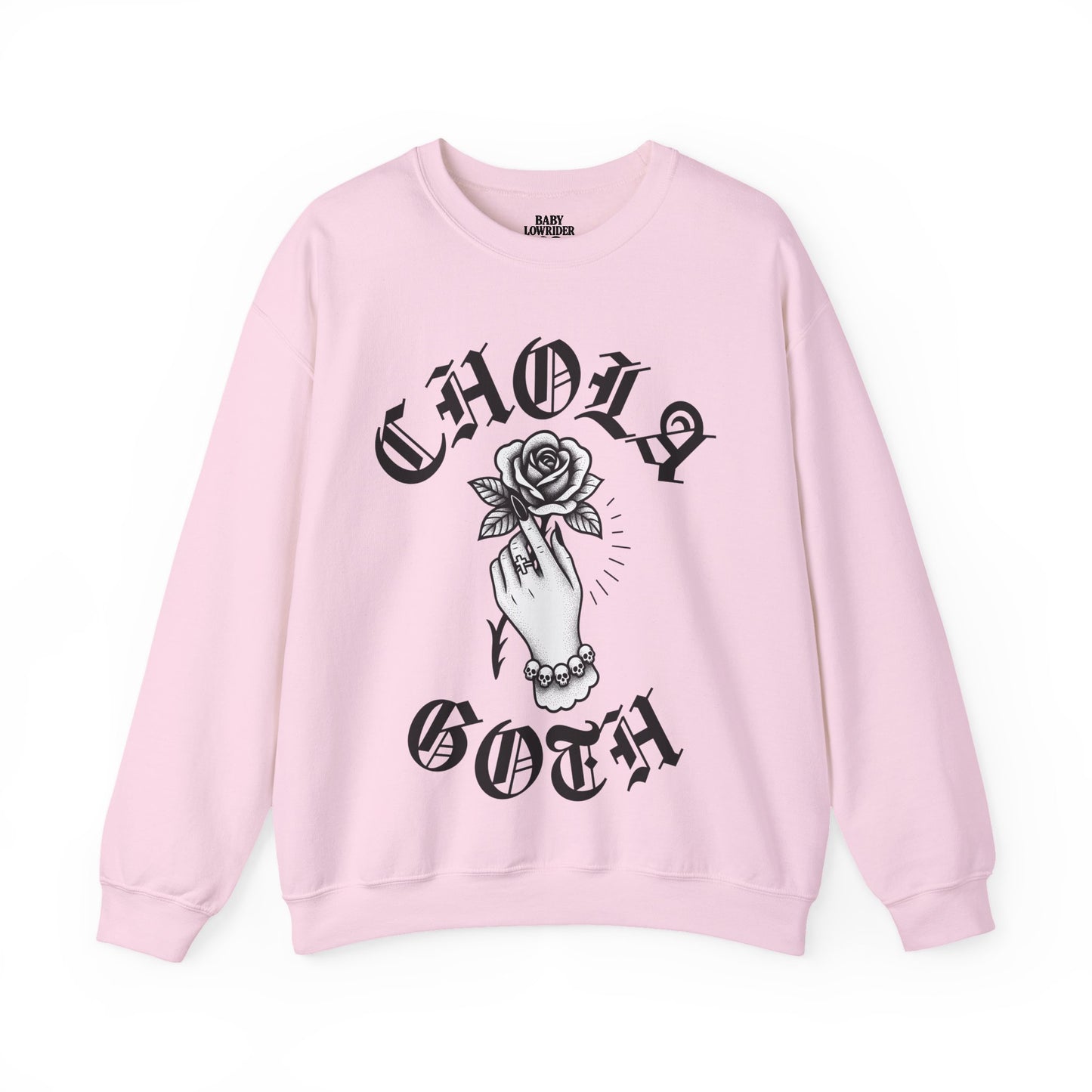 Chola Goth (Crewneck Sweatshirt) - Rose Hand