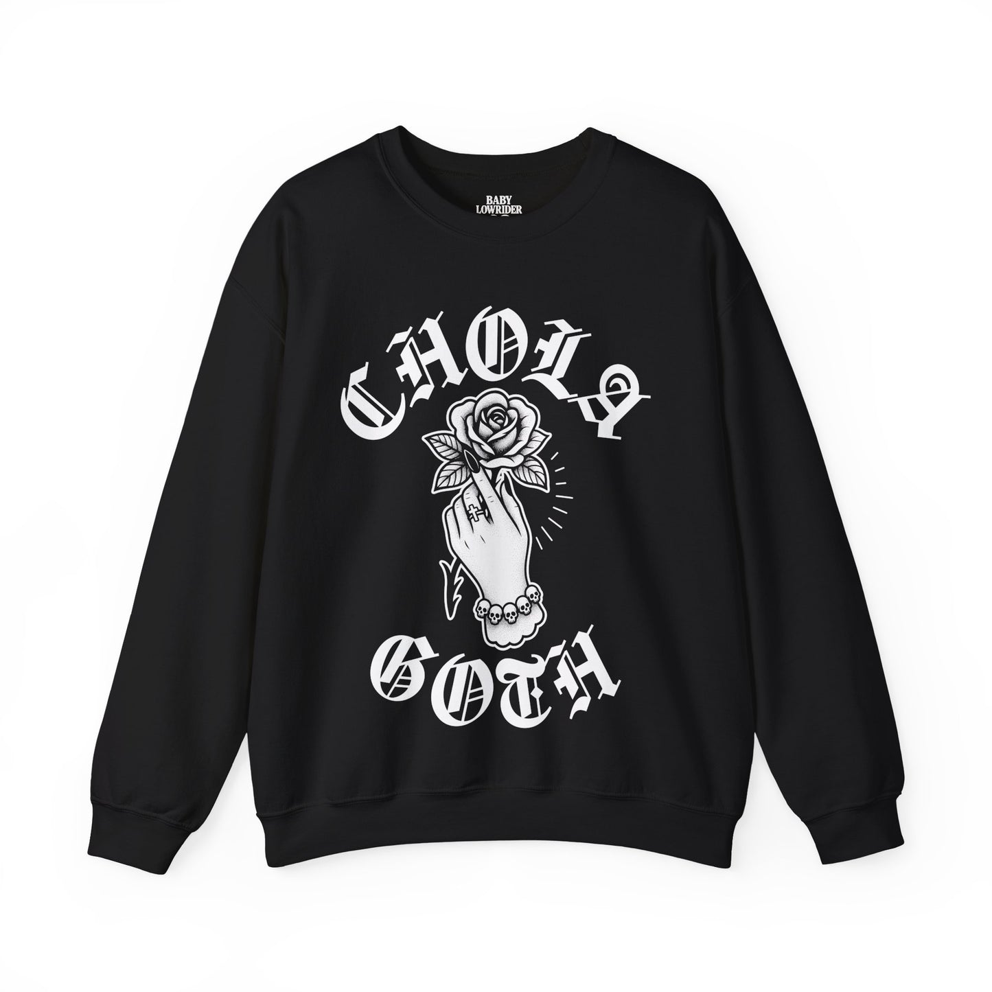 Chola Goth (Crewneck Sweatshirt) - Rose Hand