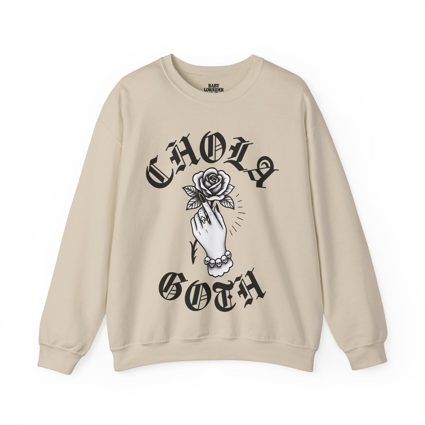 Chola Goth (Crewneck Sweatshirt) - Rose Hand