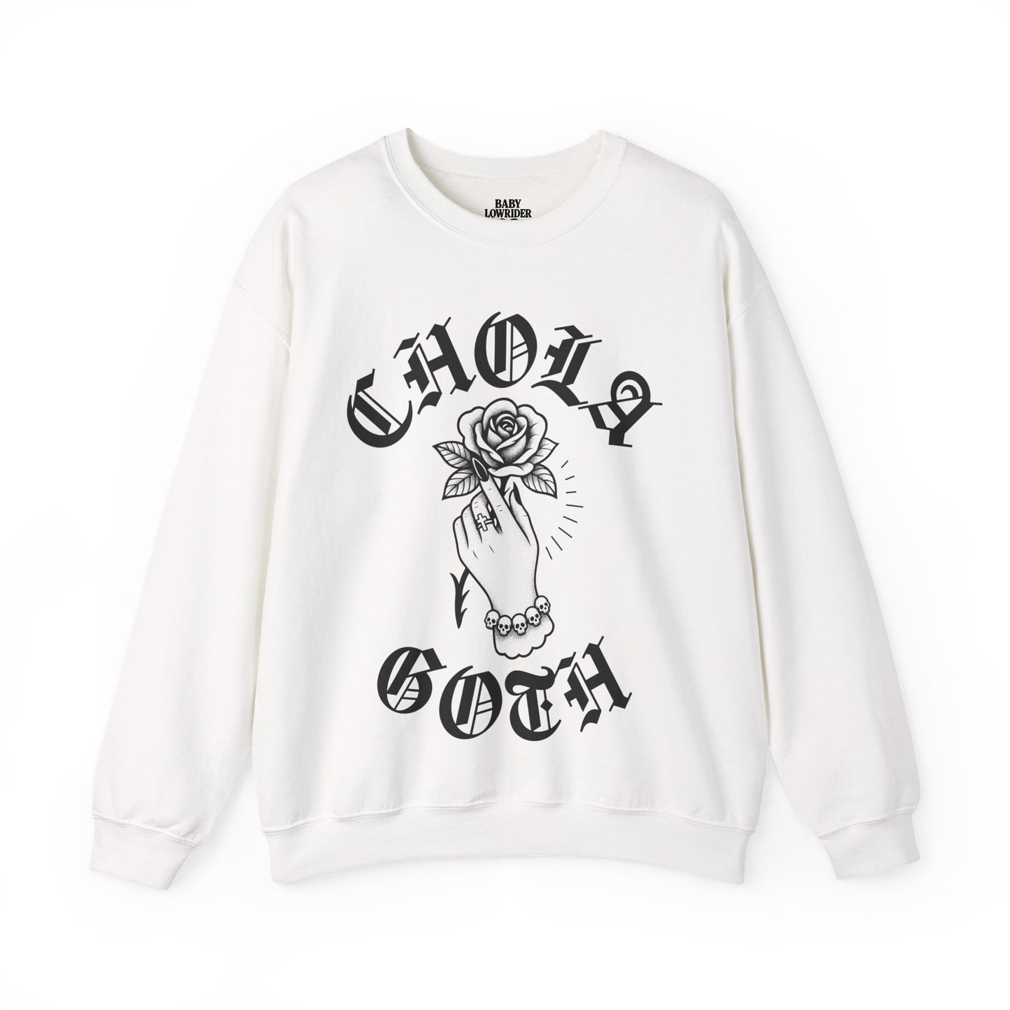 Chola Goth (Crewneck Sweatshirt) - Rose Hand