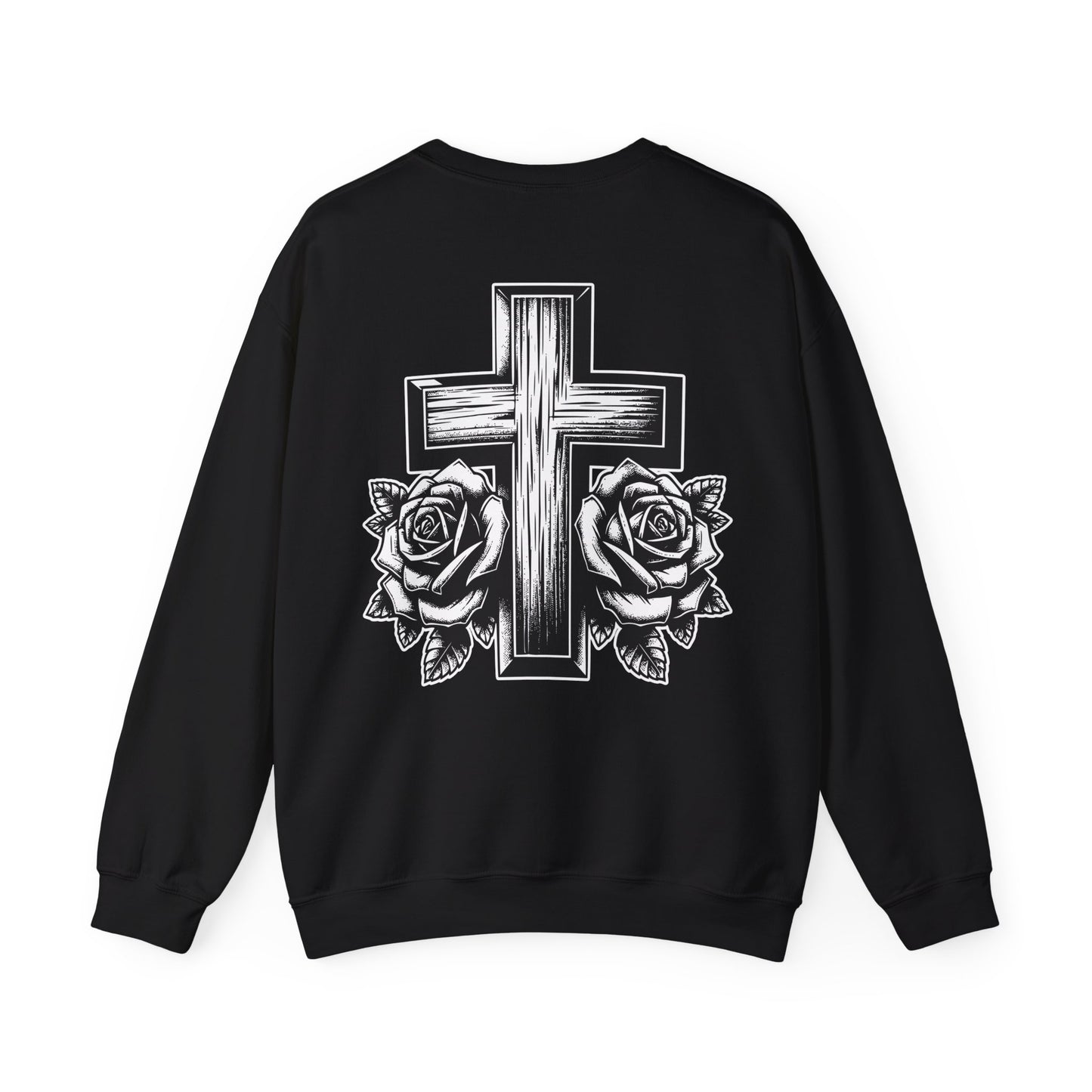 Anno Domini (Crewneck Sweatshirt) - Cross and Roses