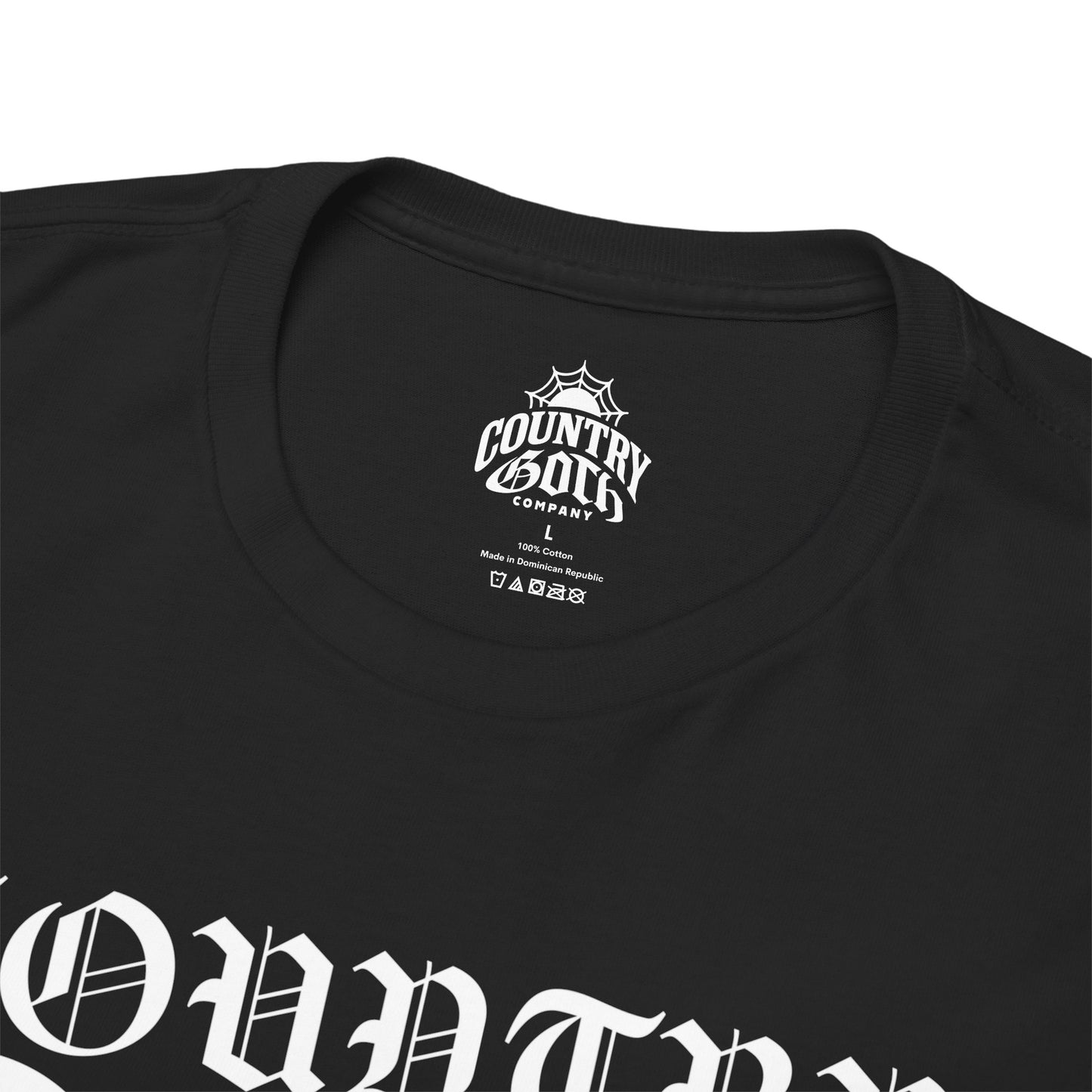 Country Goth (Heavy Cotton T-Shirt) - Bull Horns